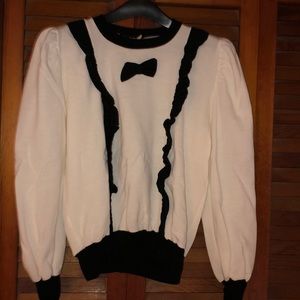 Vintage tuxedo sweater. Dressed up & comfortable!